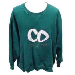 Disney Catalog Vintage Chip n Dale Green Sweatshirt 3X 75% Cotton 25% Polyester